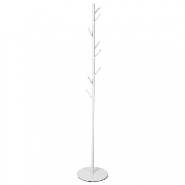 Clothes Stand Garment Coat Rack Metal Rail Portable Hanger Stand White