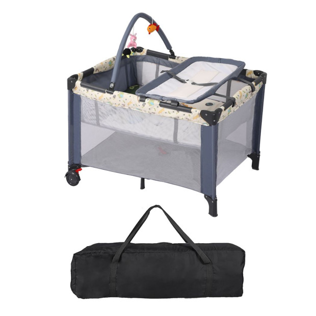 Baby Cot Bed Crib Bassinet Safety Rails Bumper Fence Foldable Travel