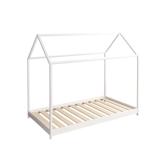 Bed Frame Single Wooden House Frame Wood Mattress Base Platform