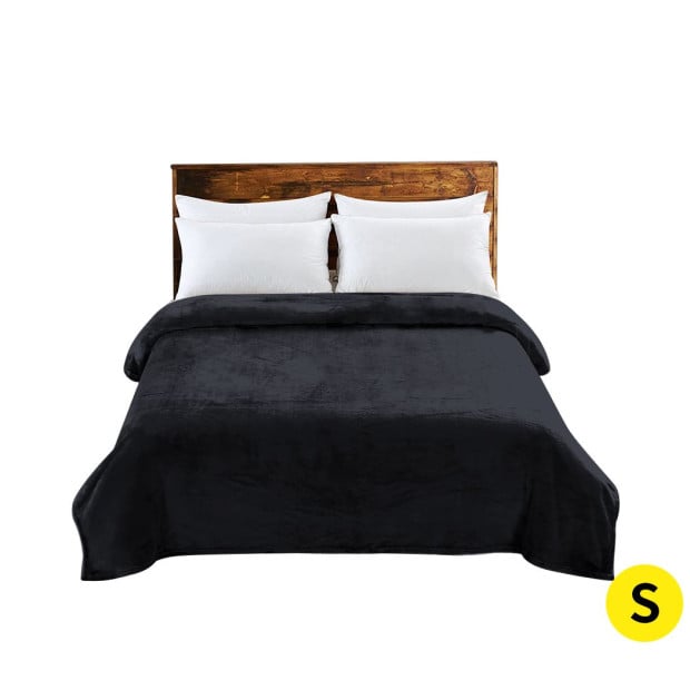 320GSM 220x160cm Ultra Soft Mink Blanket Warm Dark Grey Colour