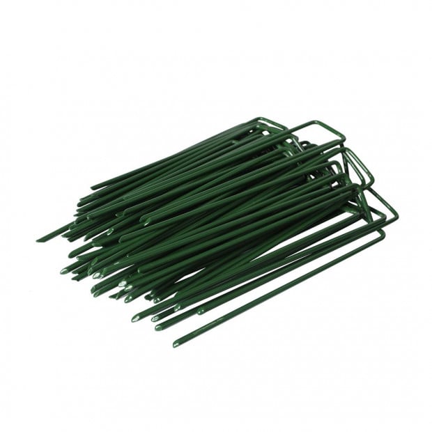 100PCS Synthetic Artificial Grass Turf Pins U Fastening Lawn Tent Mat