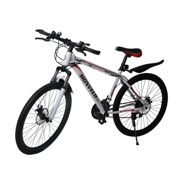 29in Bicycle White Racing Bike 21 Speed Dual Disc Brake Carbon Steel