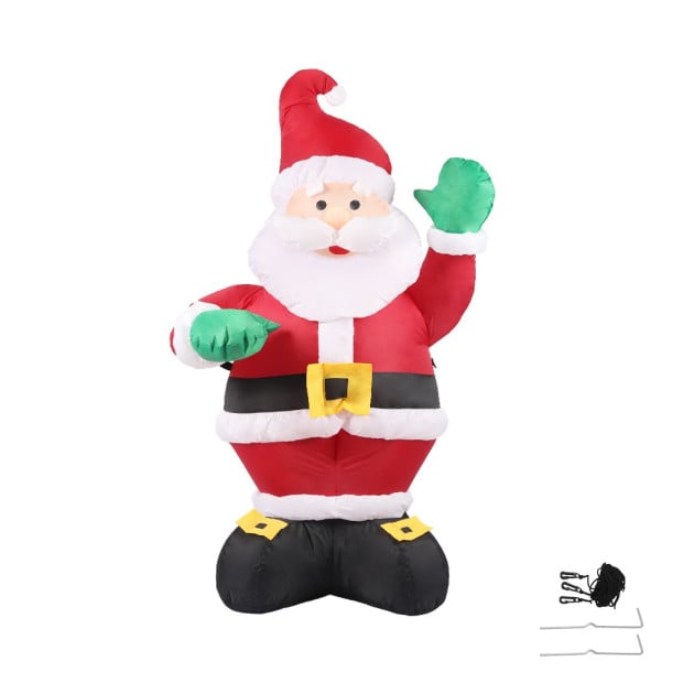 Inflatable Christmas Decor Waving Santa 1.35M LED Lights Xmas Party