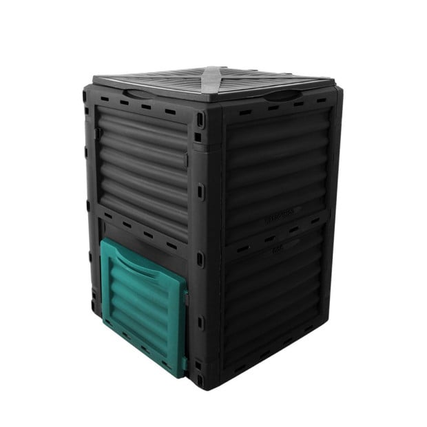 290L Compost Bin Food Waste Recycling Kitchen Garden Black