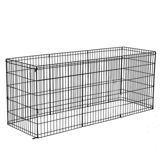 Pet Dog Playpen Puppy 8 Panel Fence Black Extension No Door 24 Image 2