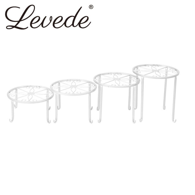 4 x Metal Plant Stand Outdoor Indoor Garden Decor Flower Pot Rack Iron Image 2