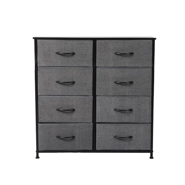 Storage Cabinet Tower Chest of Drawers Tallboy 8 Drawer Dark Grey Image 2