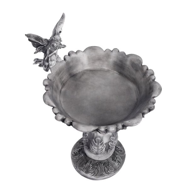 Bird Bath Garden Ornament Decor Statue Fairy Sculpture Feeder Lawn Image 2