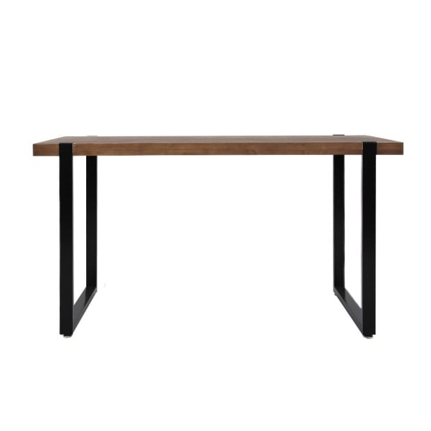 Dining Table Wooden Metal Kitchen Tables Cafe Restaurant 140cm Image 2