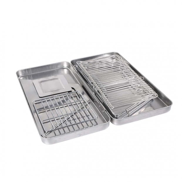 Charcoal BBQ Grill Foldable Barbecue Portable Outdoor Steel Roast Image 2