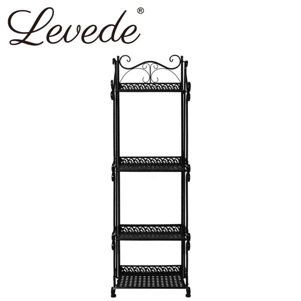 Plant Stand 4 Tiers Outdoor Indoor Metal Flower Pots Rack Garden Shelf Image 2