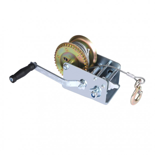 2000KGS Hand Winch Puller Heavy Duty 4WD Boat Cranking Steel Cable Image 2