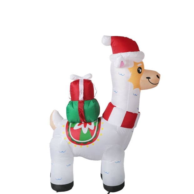 Inflatable Christmas Decorations Xmas Alpaca 1.8M LED Lights Image 2