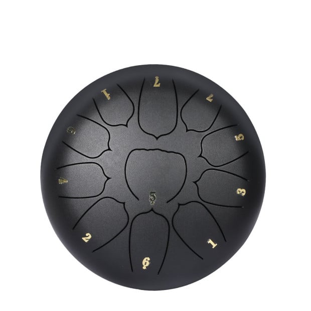 Steel Tongue Drum 10 Inch 11 Notes Bag Mallet Child Gifts Black Image 2