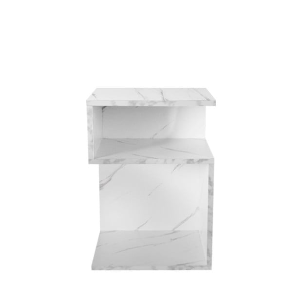 Bedside Drawers Side Table Wood Nightstand Cabinet Bedroom White Image 2