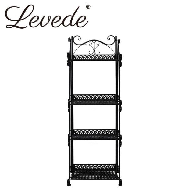 Plant Stand 4 Tiers Outdoor Indoor Metal Flower Pots Rack Garden Shelf Image 2