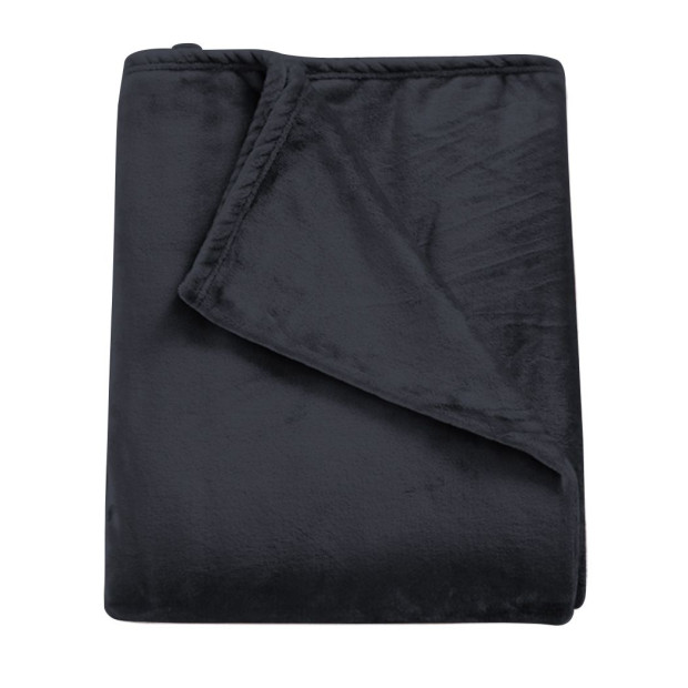 320GSM 220x160cm Ultra Soft Mink Blanket Warm Dark Grey Colour Image 2