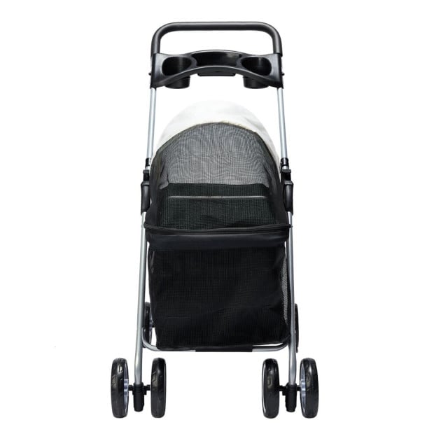 Pet Stroller Dog Pram Large Travel Pushchair Foldable Carrier Black Image 2