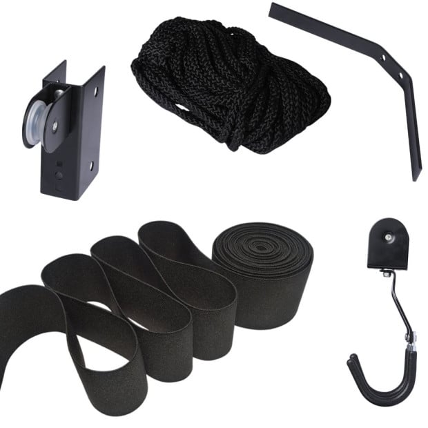 54KG Kayak Hoist Bike Ladder Lift Pulley System Garage Storage Rack Image 3