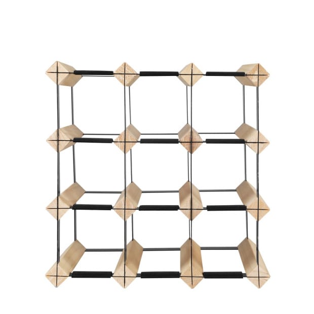Timber Wine Storage Rack Wooden Cellar Organiser 12 Bottle Stand Image 2