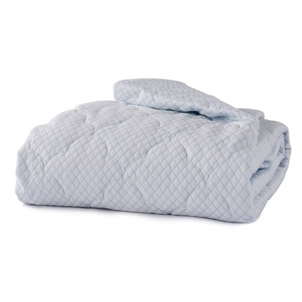 Mattress Protector Topper Cool Fabric Waterproof Cover Single Image 4