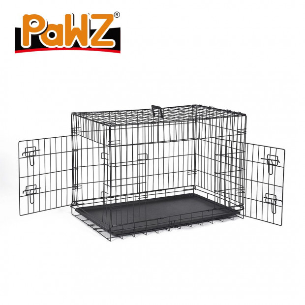 Pet Dog Cage Crate Kennel Collapsible Puppy Metal Playpen 36in Image 2