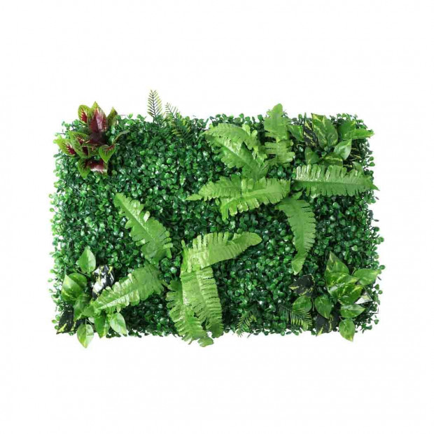 4 x Artificial Hedge Grass Plant Hedge Green Wall Ivy Mat Fence Image 2