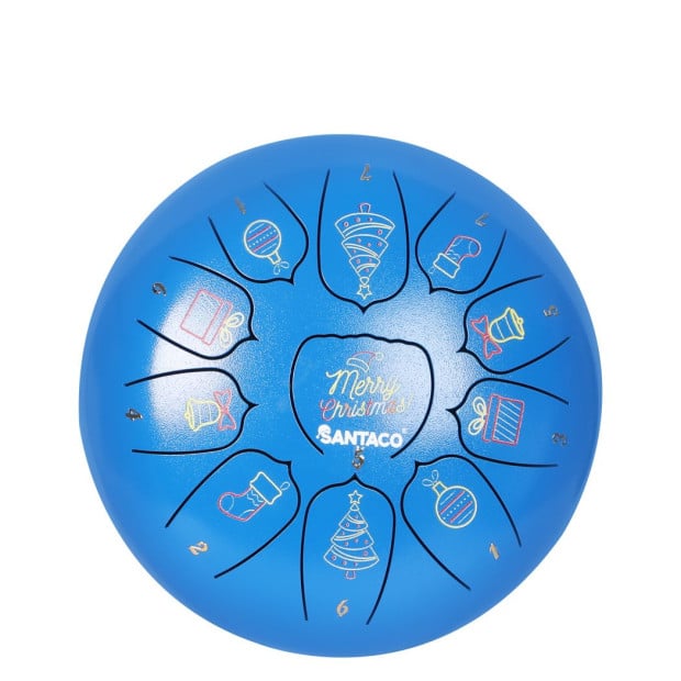 10in Steel Tongue Drum 11 Notes Handpan drum Bag Christmas Gifts Blue Image 2