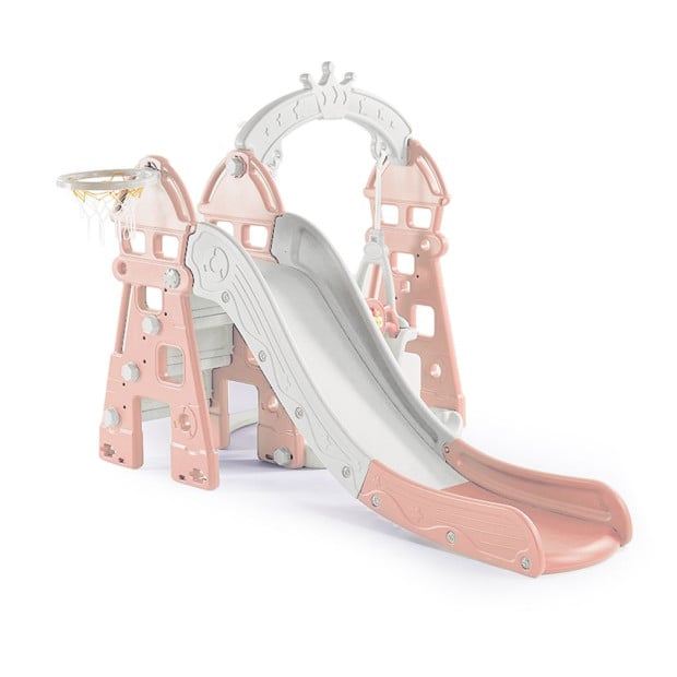 Kids Slide Swing Basketball Activity Center Toddlers Play Set Image 2