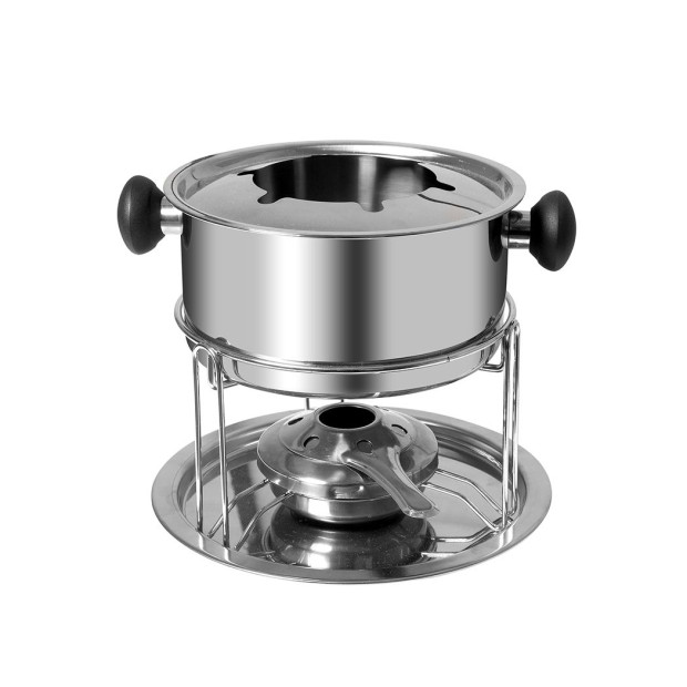 Classic Fondue Set 12pcs Stainless Steel Cheese Chocolate Dipping Image 2