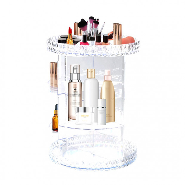 Makeup Organiser Acrylic Rotating Cosmetic Organizer Holder Clear Image 2