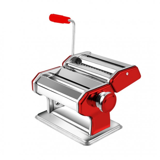 150mm Stainless Steel Pasta Making Machine Noodle Maker Red Image 2