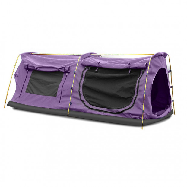 Mountview Double King Swag Camping Swags Dome Tent Hiking Purple Image 2
