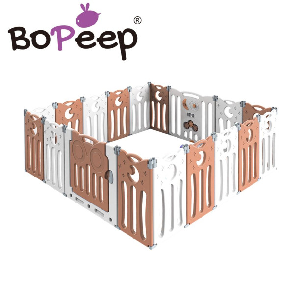 BoPeep Kids Baby Playpen Foldable Child Safety Gate Toddler Fence 18 Panels Pink Image 2
