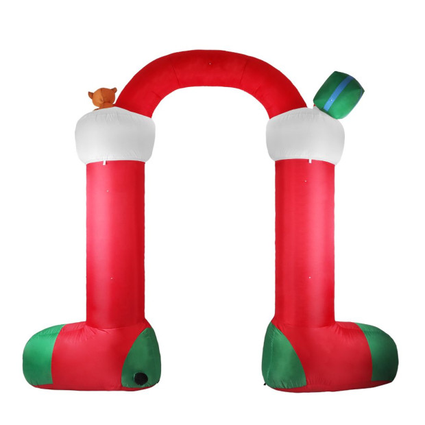 Christmas Inflatable Decor Stocking Arch 3M LED Lights Xmas Party Image 2