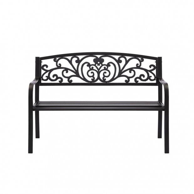 Garden Bench Seat Outdoor Furniture Cast Iron Patio Chair Image 2