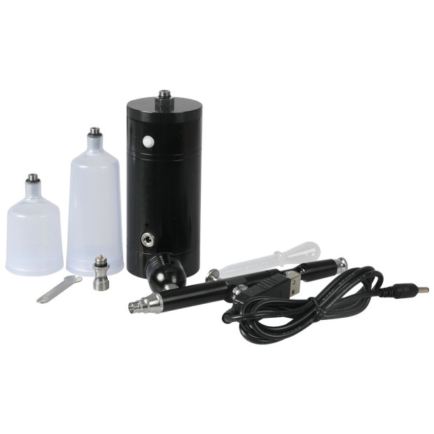Airbrush Kit Compressor Cordless Dual Action USB Spray Paint Set Image 2