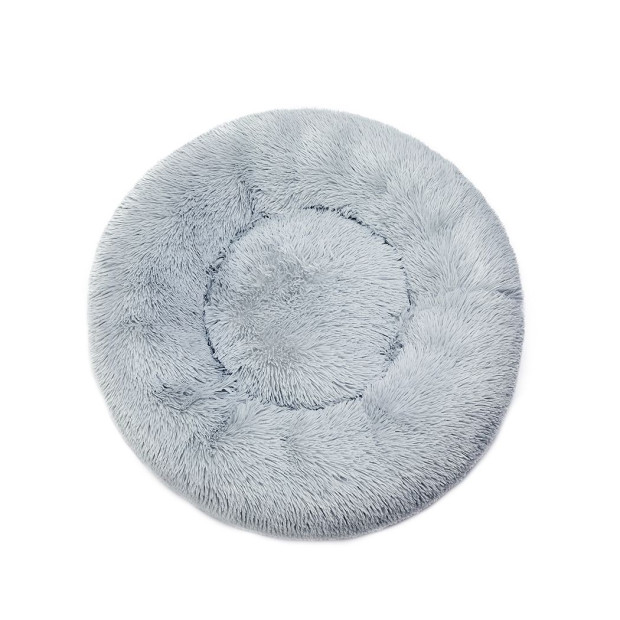 Pet Bed Cat Dog Donut Nest Kennel Cave Sleeping Light Grey XXXL Image 2