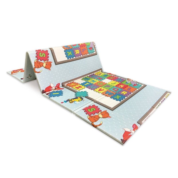 Kids Play Mat Baby Crawling Pad Floor Foldable XPE Foam Non-slip Zoo Image 2