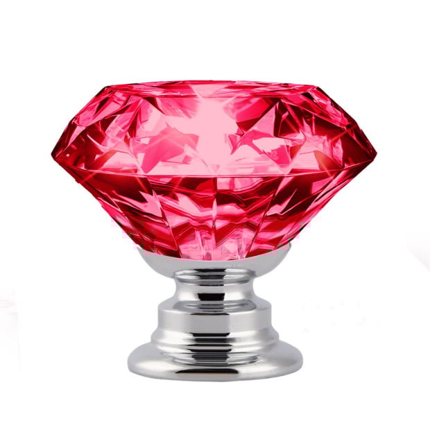 16 Pcs Clear Crystal Knobs Diamond 40mm Diameter Door Cabinet Handle Image 2