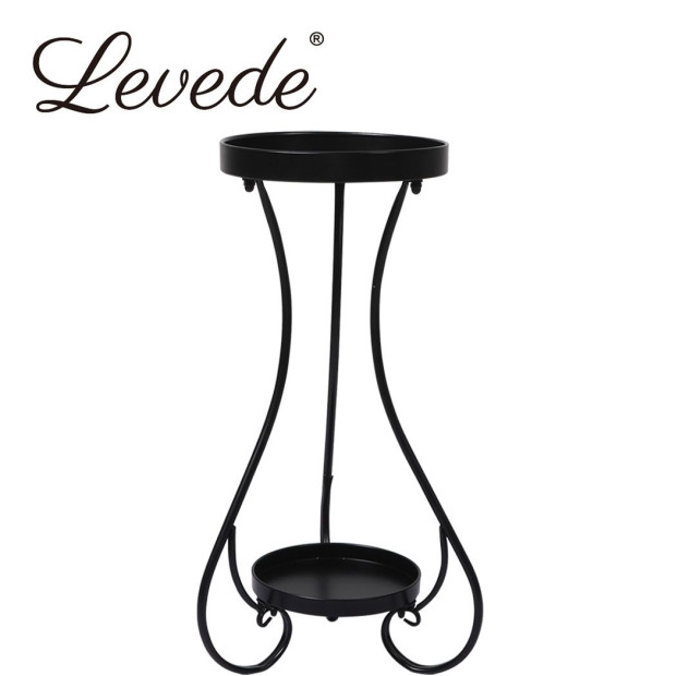 Plant Stand 2 Tiers Outdoor Indoor Metal Flower Pots Rack Garden Shelf Image 2