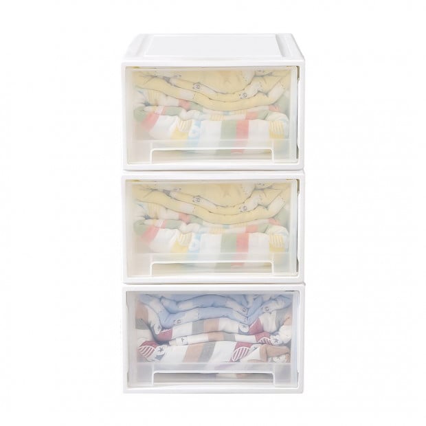 Storage Drawers Set Cabinet Organiser Box Chest Drawer Stackable Image 2