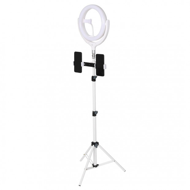 12 LED Ring Light with Tripod Stand Phone Holder Dimmable Selfie Lamp Image 2