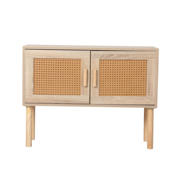 Cabinet Rattan Storage Dresser Chest of Drawers Tallboy Wooden Cabinet Image 2