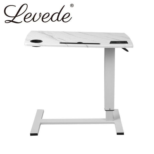 Standing Desk Height Adjustable Office Computer Table Shelf USB Image 2