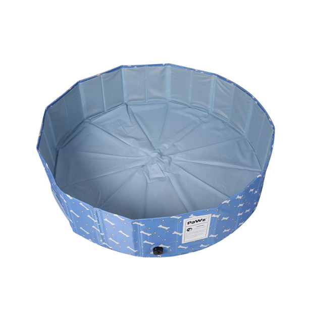 Portable Pet Swimming Pool Kids Dog Washing Bathtub Outdoor Blue Small Image 3