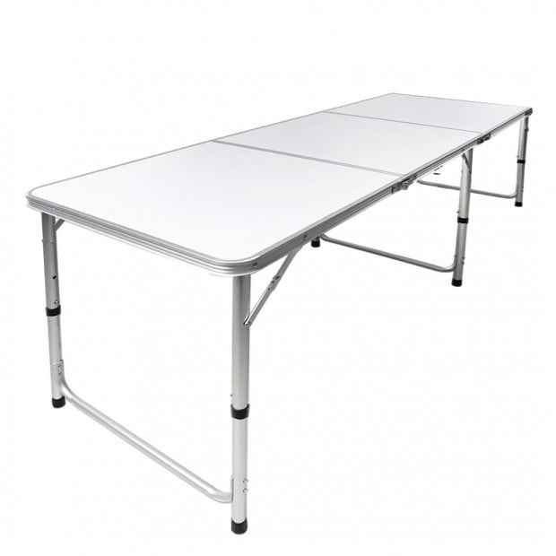 Folding Camping Table Aluminium Portable Outdoor Foldable Tables 180cm Image 2