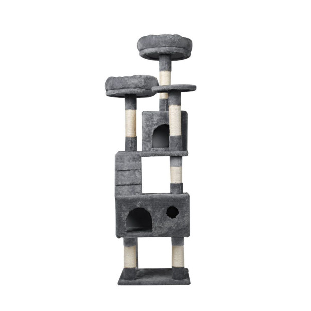 Cat Trees Scratching Post For Large Cats Tower House Grey 140cm Image 2