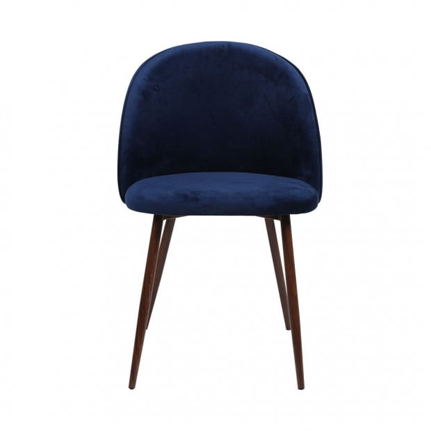 2x Dining Chairs Seat French Provincial Kitchen Lounge Chair Navy Image 2