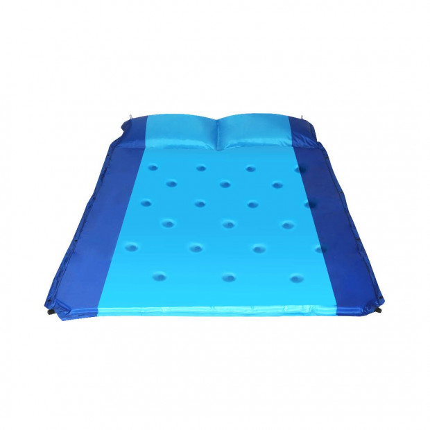 Self Inflating Mattress Double Sleeping Mat Air Bed Camping Pillow Image 2